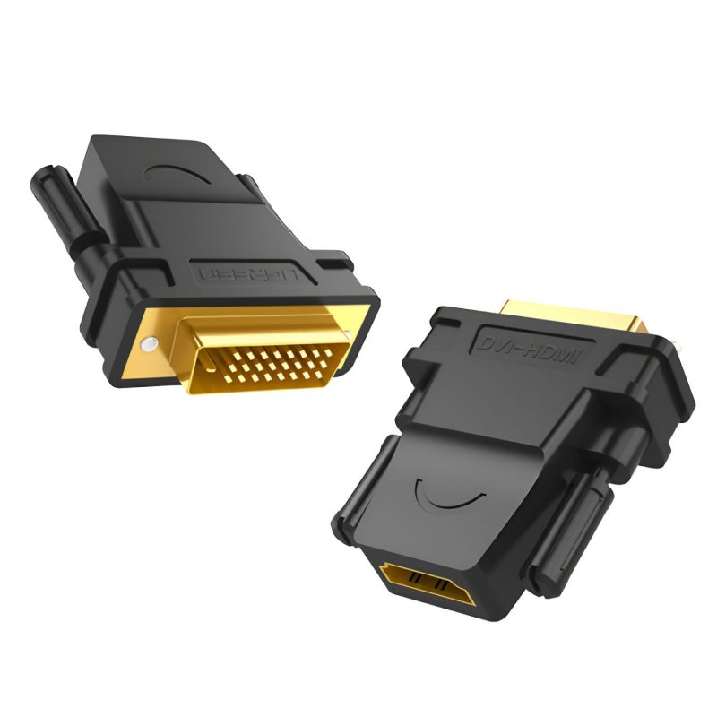 UGREEN 20124-20124 DVI (24+1) Male to HDMI Female Adapter - Black - Image 2