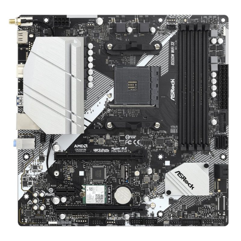 ASRock B550M Wi-Fi SE AMD AM4 m-ATX Motherboard - Image 2