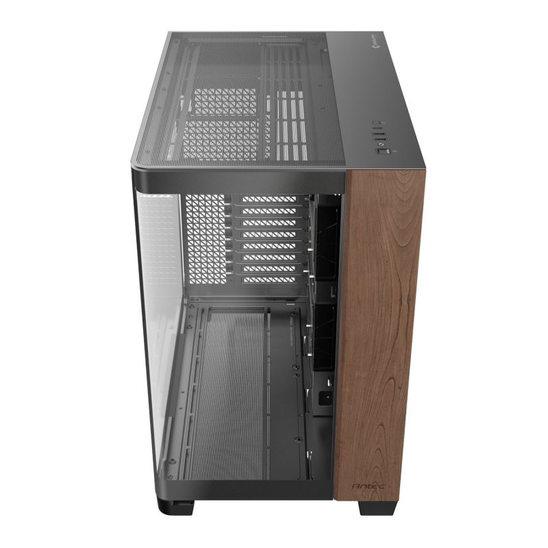 Antec C8 Curved Wood E-ATX | ATX | Micro-ATX | ITX Dual Chamber Gaming Chassis - Black - Image 2