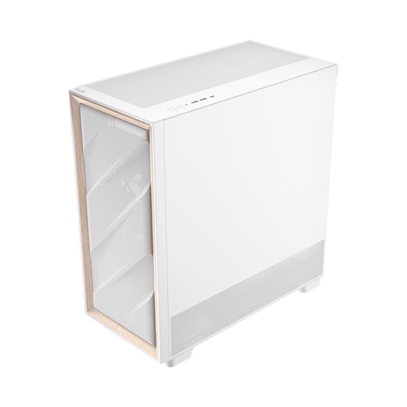 Antec FLUX Mid-Tower E-ATX Gaming Chassis Wood Front Panel - White - Image 4