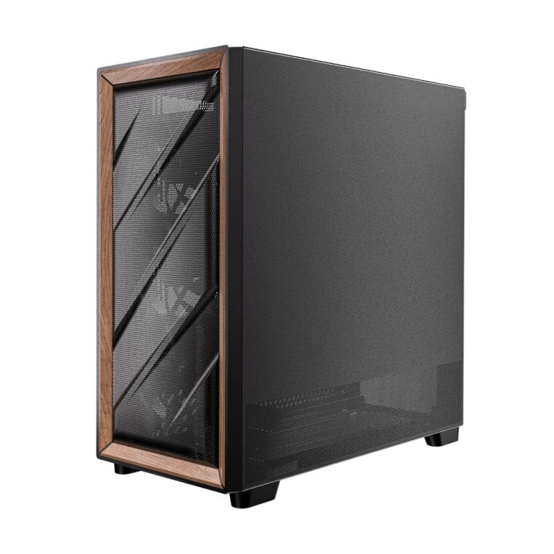 Antec FLUX ATX WOOD Mid Tower Gaming Chassis – Black - Image 4