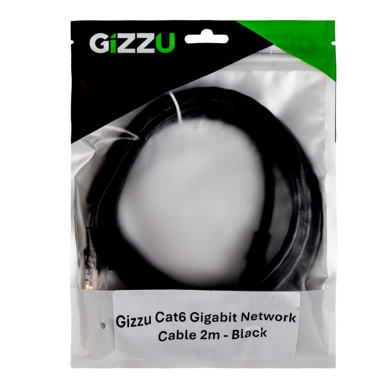 Gizzu Cat6 UTP Fly Lead Ethernet Network Cable 2m – Black - Image 4