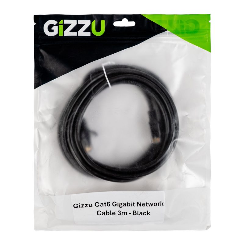 Gizzu Cat6 UTP Fly Lead Ethernet Network Cable 3m – Black - Image 4