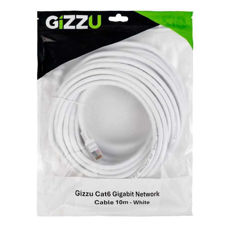 Gizzu Cat6 UTP Fly Lead Ethernet Network Cable 10m – White - Image 4