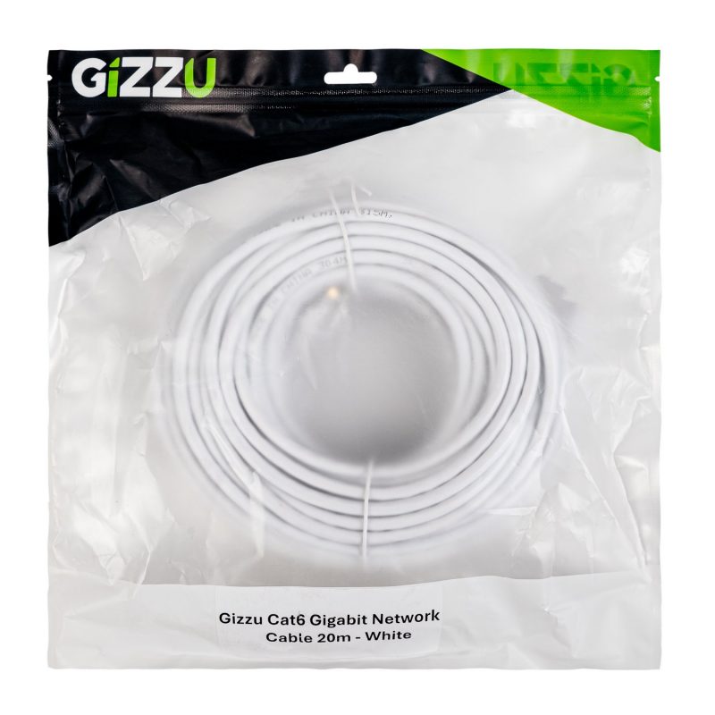 Gizzu Cat6 UTP Fly Lead Ethernet Network Cable 20m – White - Image 4