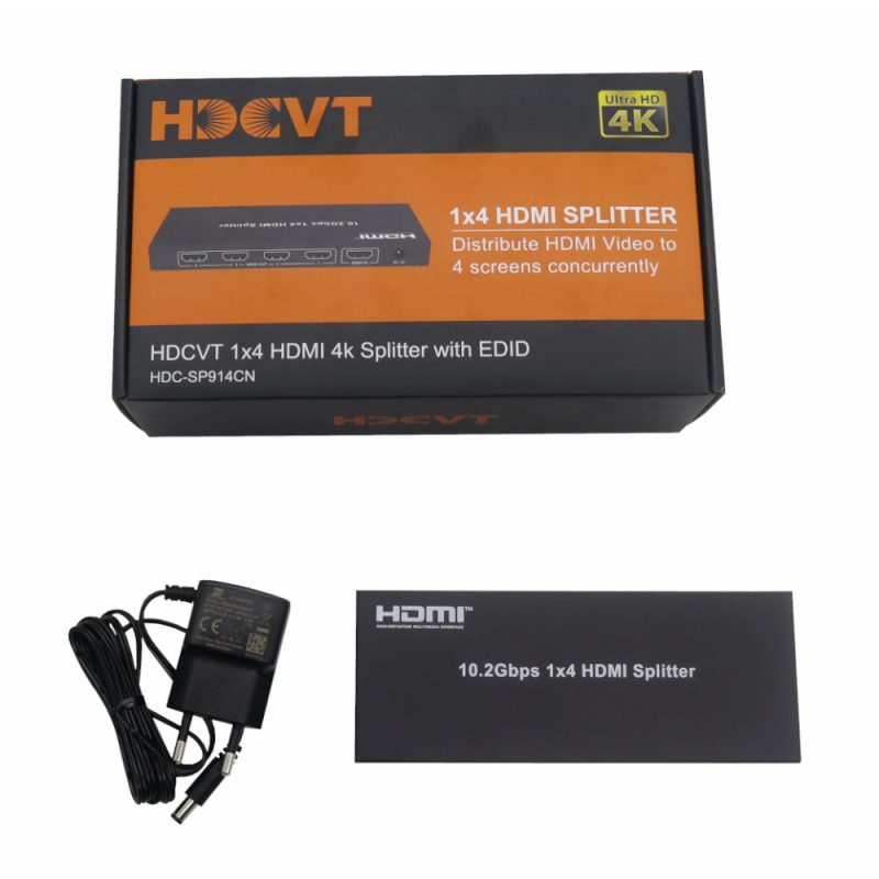 HDCVT 1x4 HDMI 1.4 Splitter 4K with EDID Management - Image 6