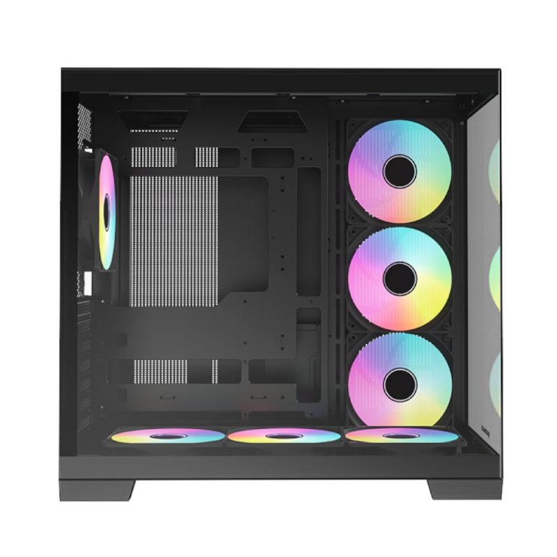 Raidmax I610 ATX | Micro-ATX | ITX RGB Mid-Tower Dual Chamber Gaming Chassis - Black - Image 4