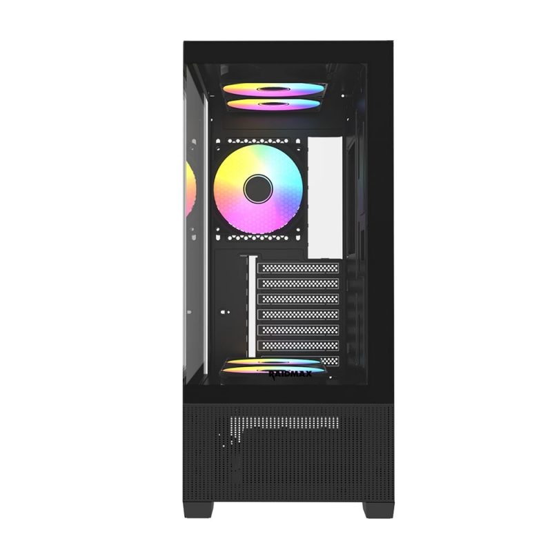 Raidmax I802 AIR E-ATX |ATX | Micro-ATX | Mini-ITX RGB Mid-Tower Gaming Chassis - Black - Image 2