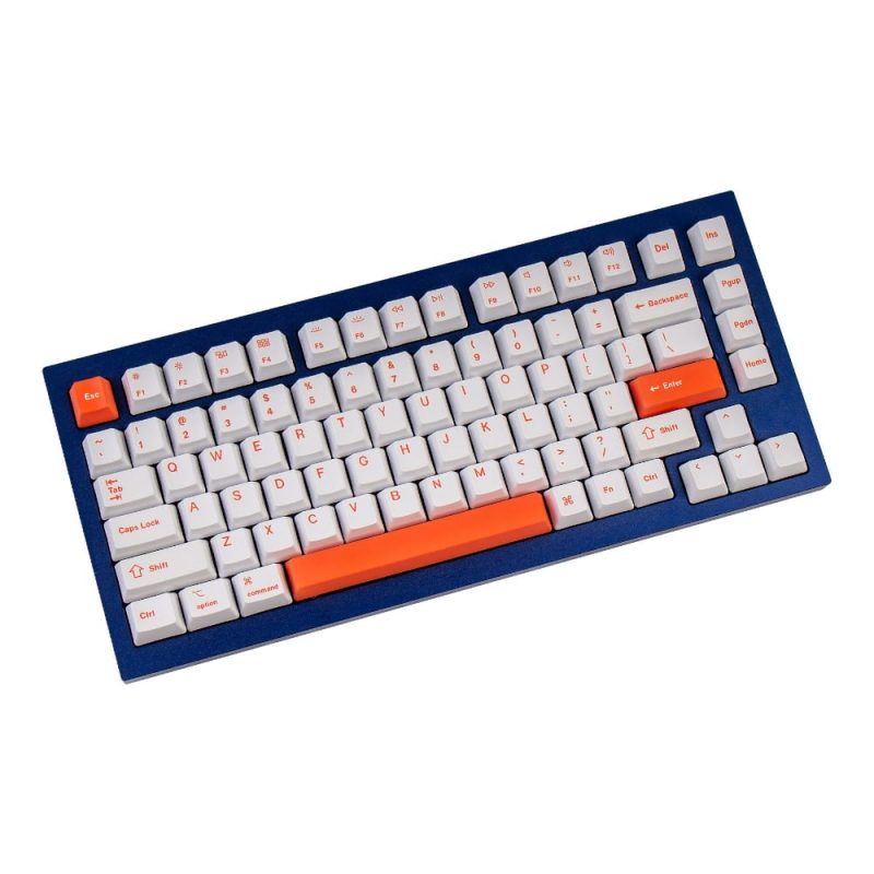 Keychron OEM Dye-Sub PBT Full Keycap Set - Orange/White - Image 3