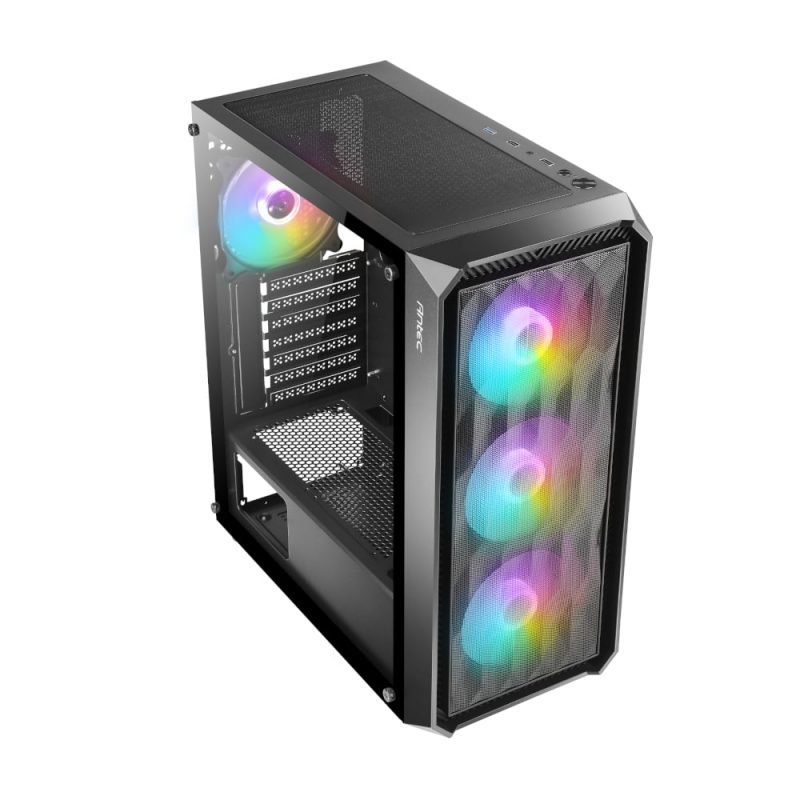 Antec NX292 ATX | Micro-ATX | ITX ARGB Mid-Tower Gaming Chassis - Black - Image 2