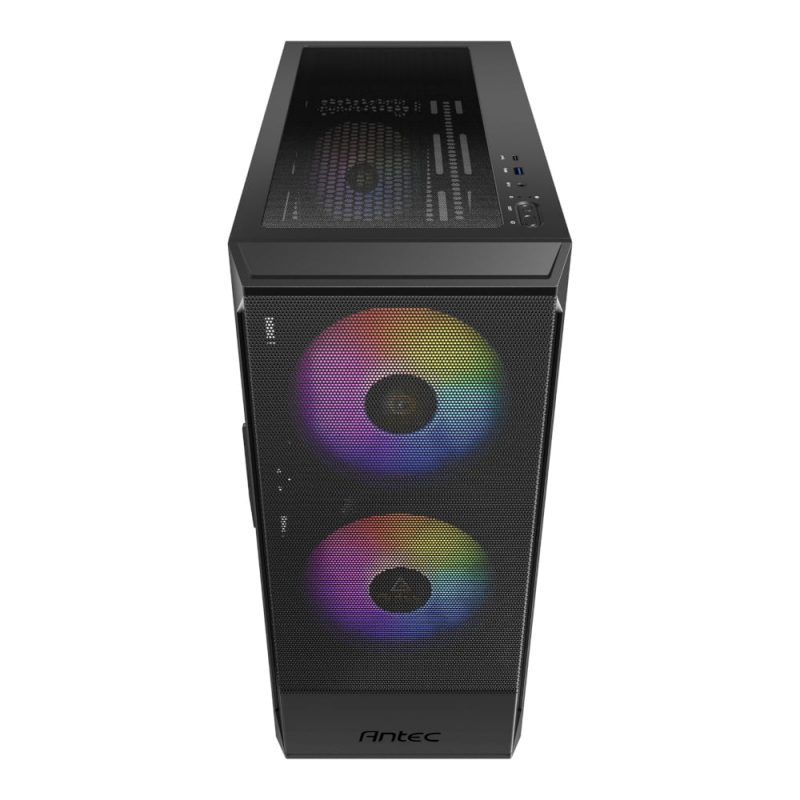 Antec NX416L ATX | Micro-ATX | ITX ARGB Mid-Tower Gaming Chassis - Black - Image 2