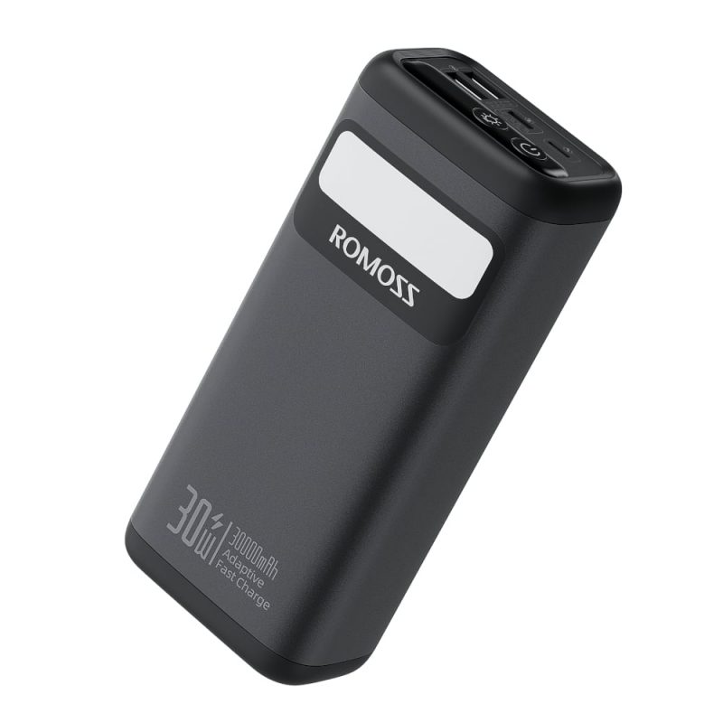 Romoss PMT30 30000mAh 30W Fast Charge Power Bank – Black - Image 3