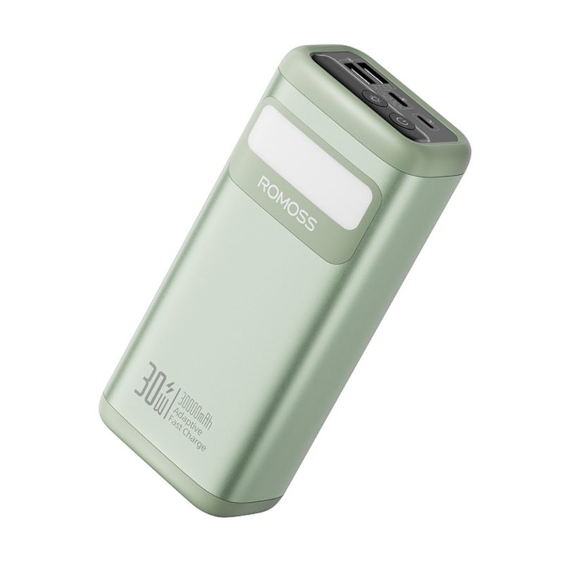 Romoss PMT30 30000mAh 30W Fast Charge Power Bank – Green - Image 3