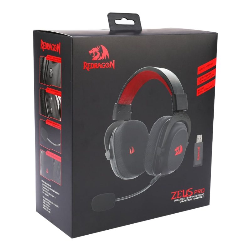 Redragon H510 ZEUS PRO 7.1 Surround Sound Wireless Gaming Headset – Black - Image 7