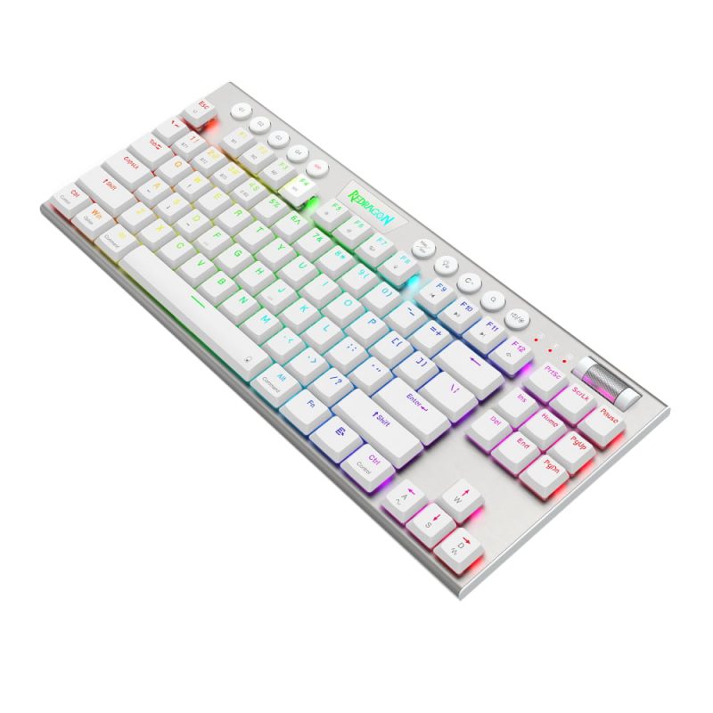 Redragon K621W HORUS PRO RGB TKL RGB Mechanical Gaming Keyboard - White - Image 4