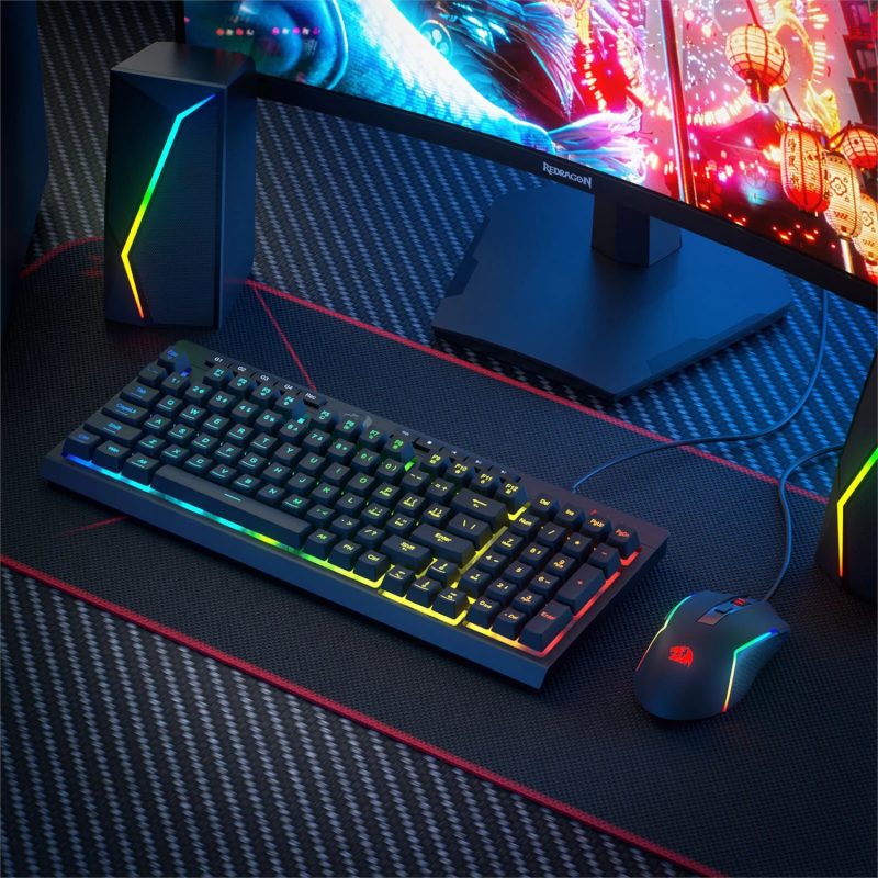 Redragon RYLO S141 Membrane Gaming Keyboard and Mouse Wired Combo - Image 4