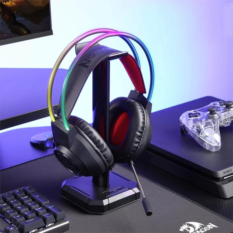 Redragon SCREAM Over-Ear RGB Gaming Headset - Black - Image 4